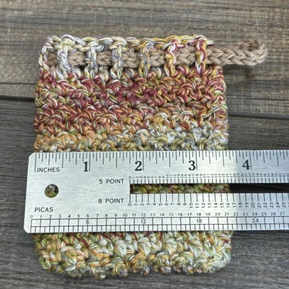 Handmade Crochet Soap Saver Bag Cotton Handcrafted‎ Exfoliating Drawstring Pouch